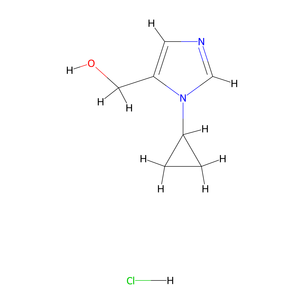 (1-Cyclopropyl-1H-imidazol-5-yl)methanol hydrochloride molecular structure, CAS 1609401-02-6