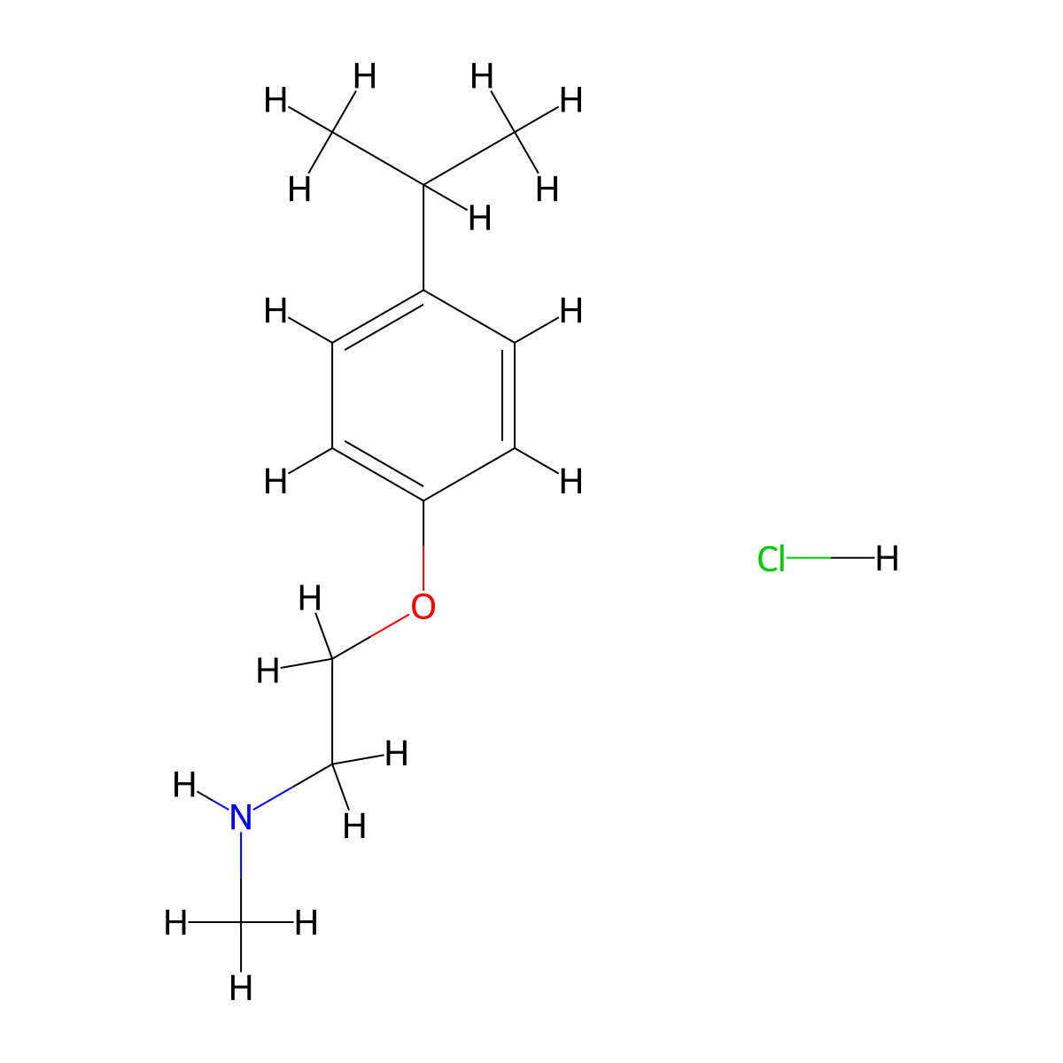 [2-(4-Isopropylphenoxy)ethyl]methylamine hydrochloride molecular structure, CAS 1609401-07-1
