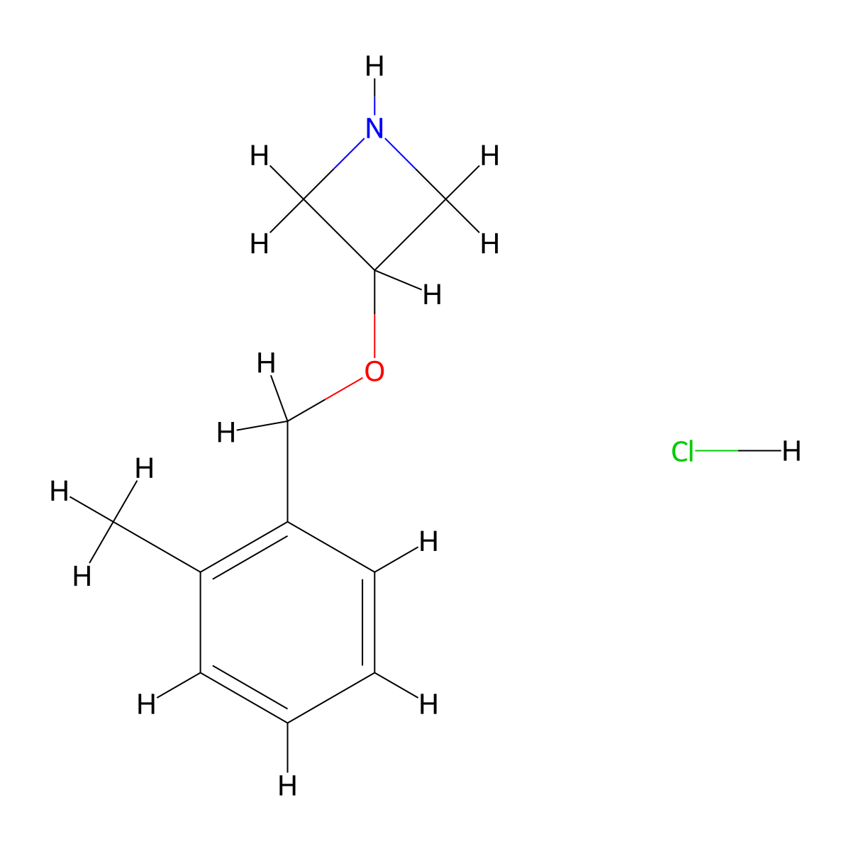 3-[(2-Methylbenzyl)oxy]azetidine hydrochloride molecular structure, CAS 1609401-08-2