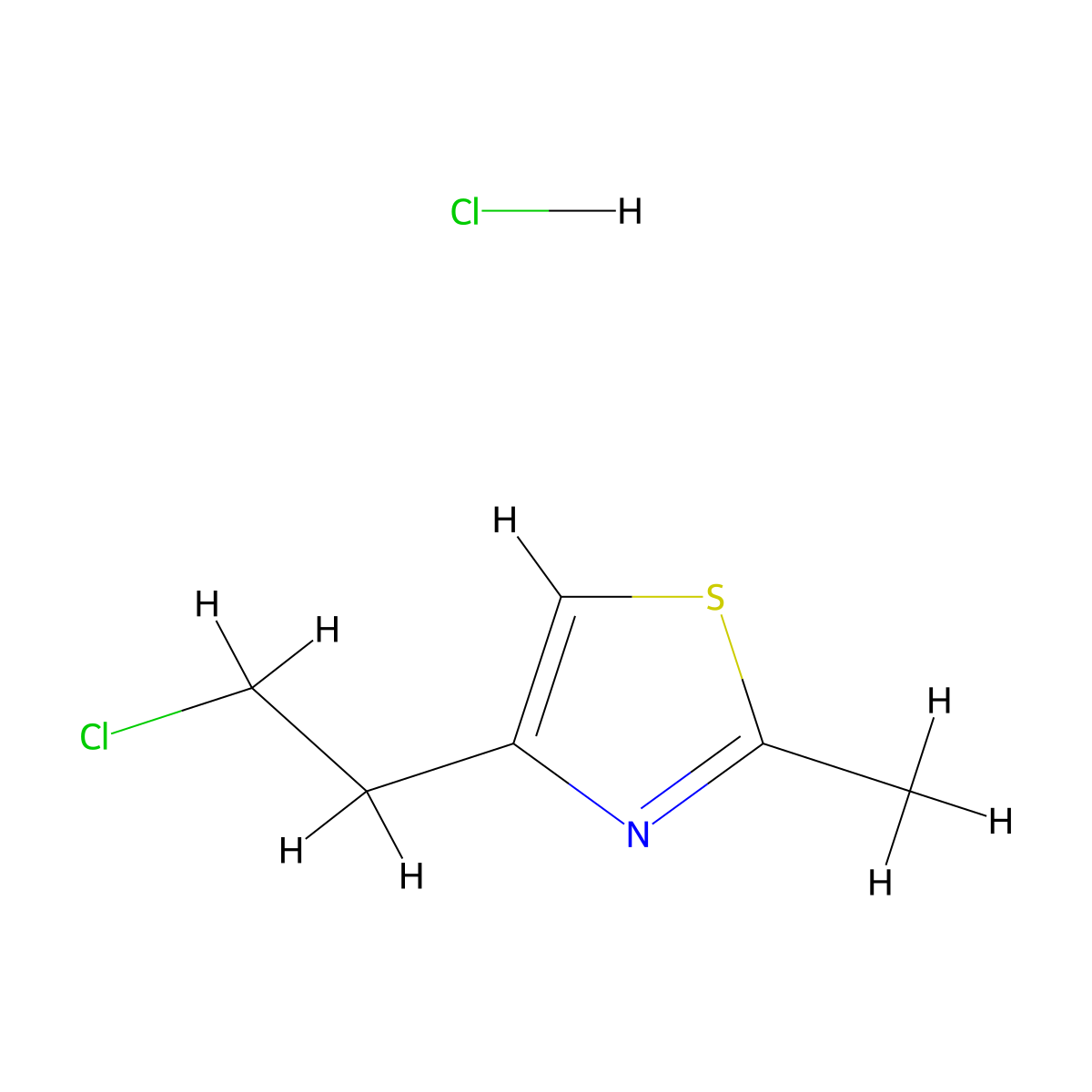 4-(2-Chloroethyl)-2-methyl-1,3-thiazole hydrochloride molecular structure, CAS 1609401-09-3