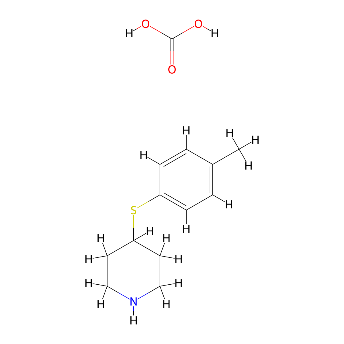 4-(p-Tolylthio)piperidine carbonate molecular structure, CAS 1609401-14-0