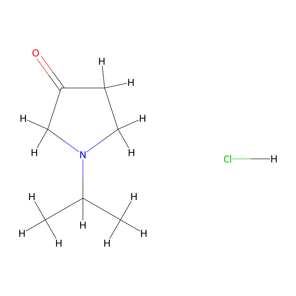 1-Isopropylpyrrolidin-3-one hydrochloride molecular structure, CAS 1609401-23-1