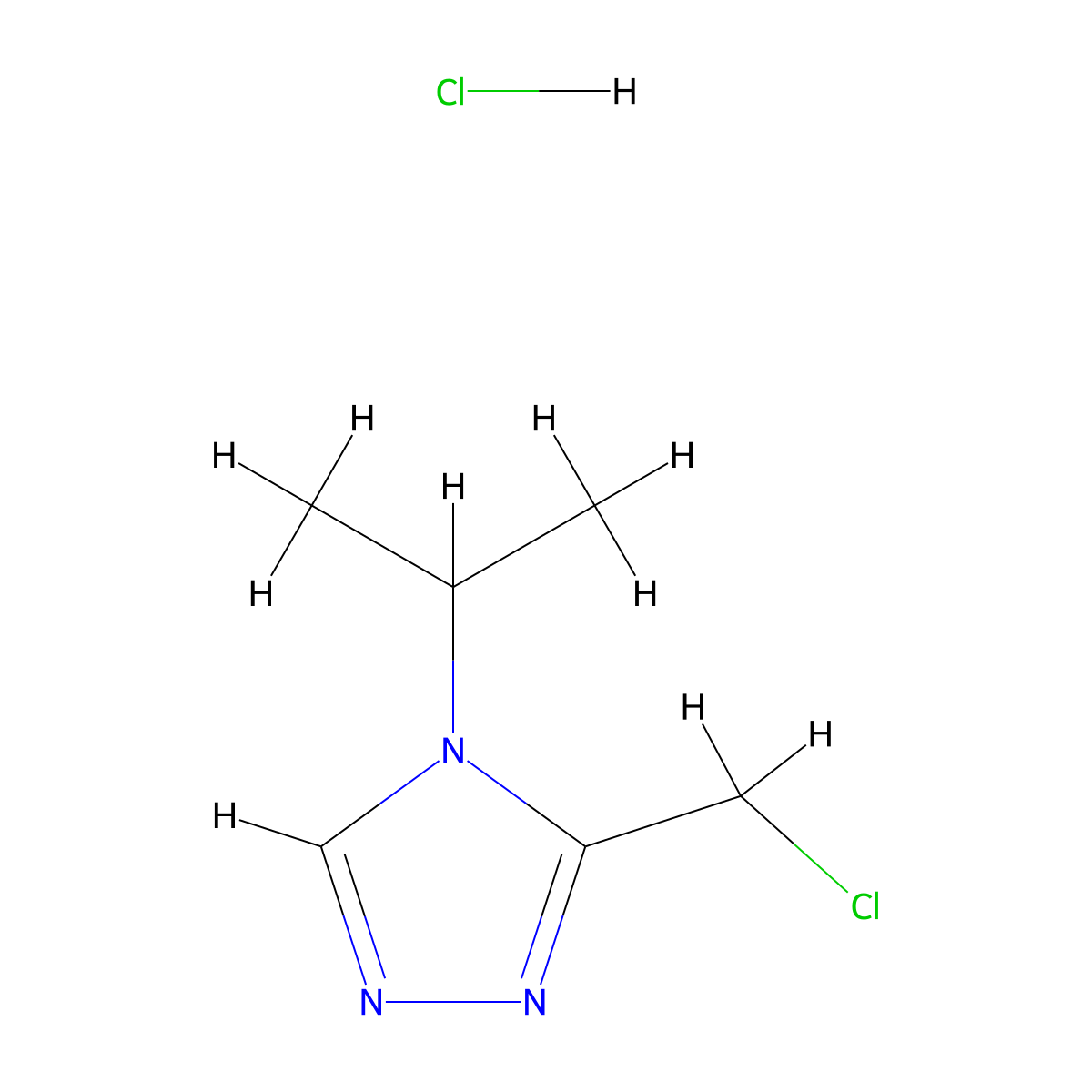3-(Chloromethyl)-4-isopropyl-4H-1,2,4-triazole hydrochloride molecular structure, CAS 1609401-25-3