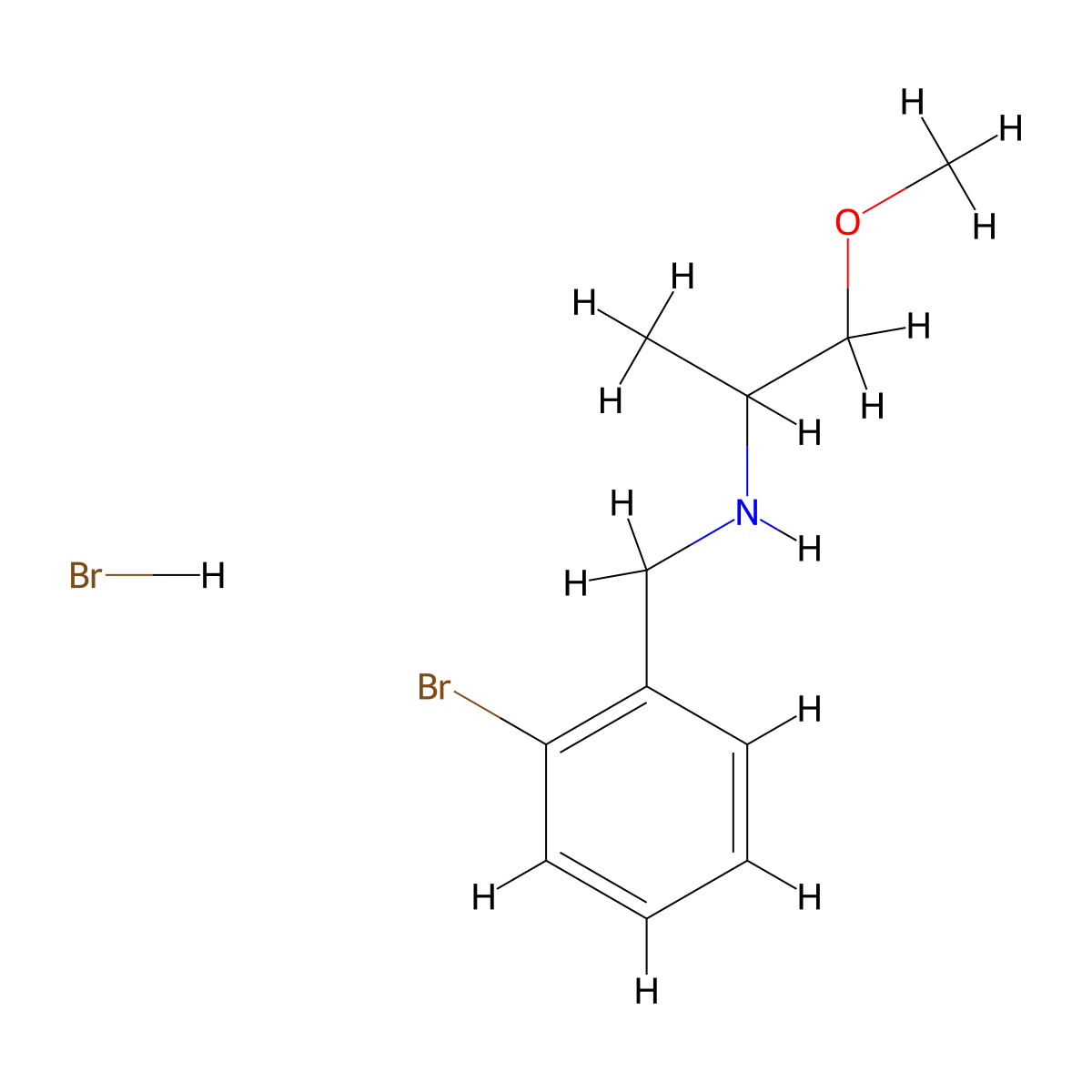 N-(2-bromobenzyl)-1-methoxy-2-propanamine hydrobromide molecular structure, CAS 1609401-34-4