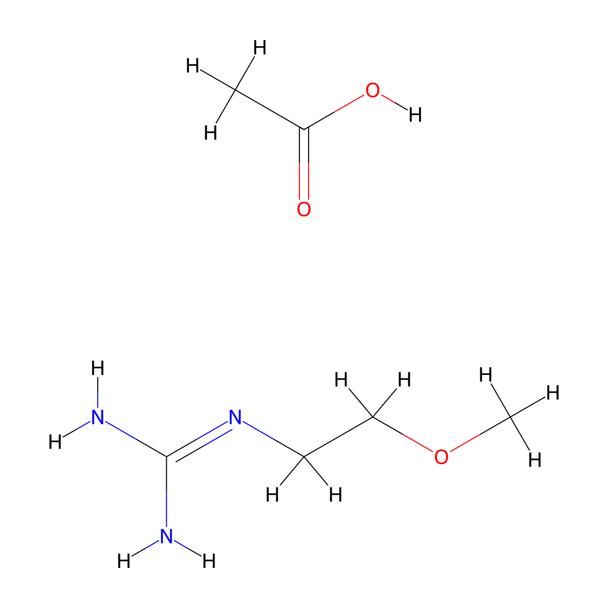 N-(2-Methoxyethyl)guanidine acetate molecular structure, CAS 1609401-38-8
