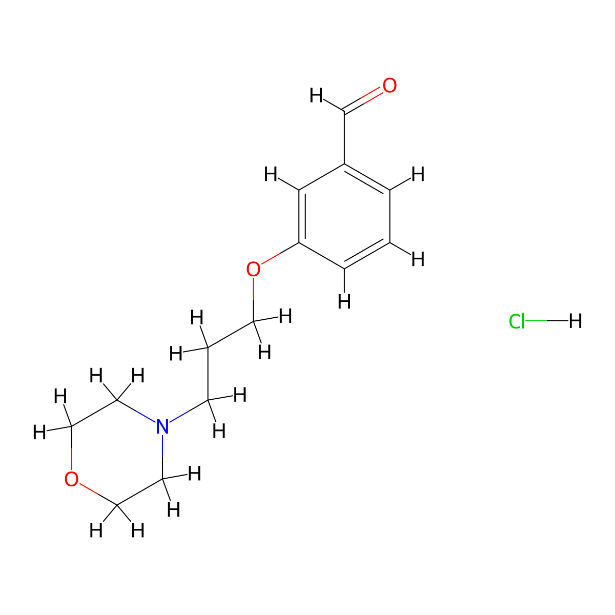 3-[3-(4-Morpholinyl)propoxy]benzaldehyde hydrochloride molecular structure, CAS 1609402-72-3