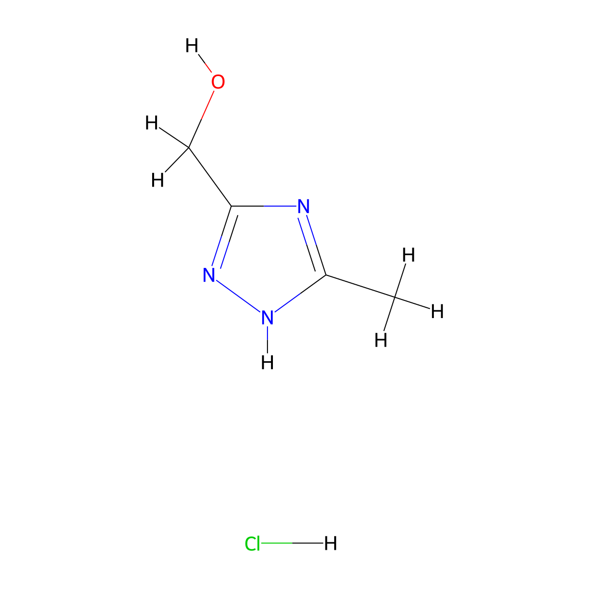 (3-Methyl-1H-1,2,4-triazol-5-yl)methanol hydrochloride molecular structure, CAS 1609402-73-4