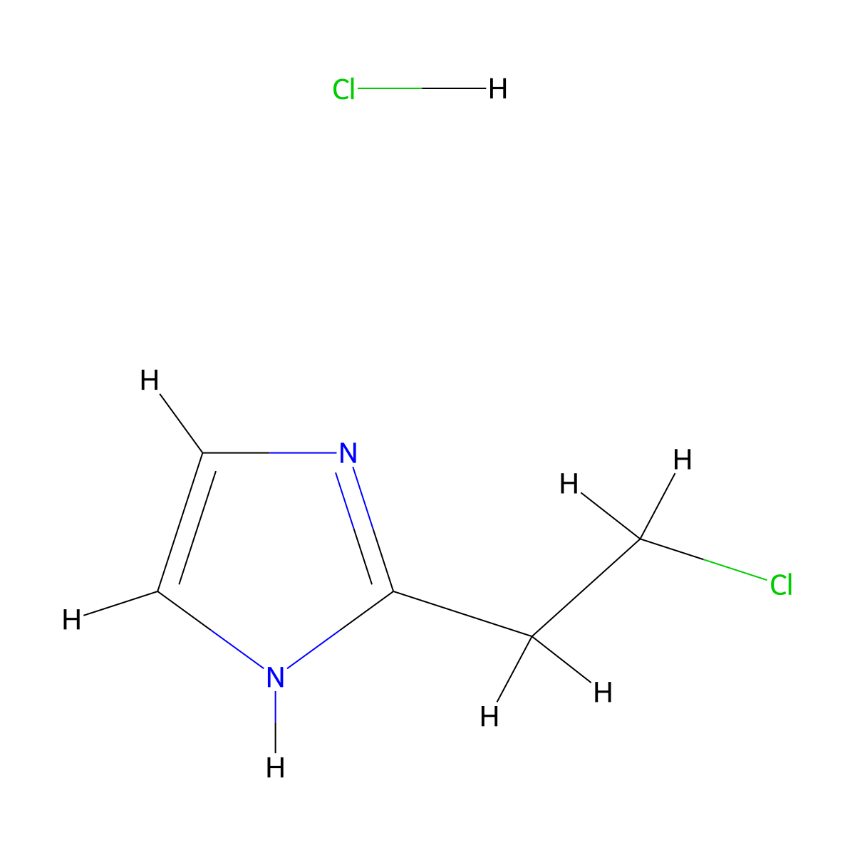 2-(2-chloroethyl)-1H-imidazole hydrochloride molecular structure, CAS 1609402-75-6