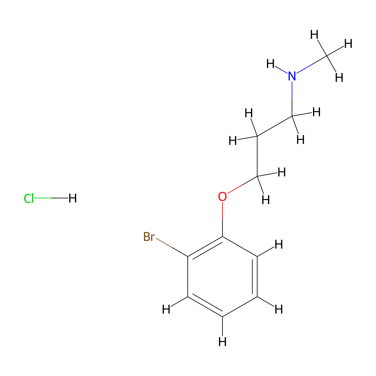 [3-(2-Bromophenoxy)propyl]methylamine hydrochloride molecular structure, CAS 1609402-76-7