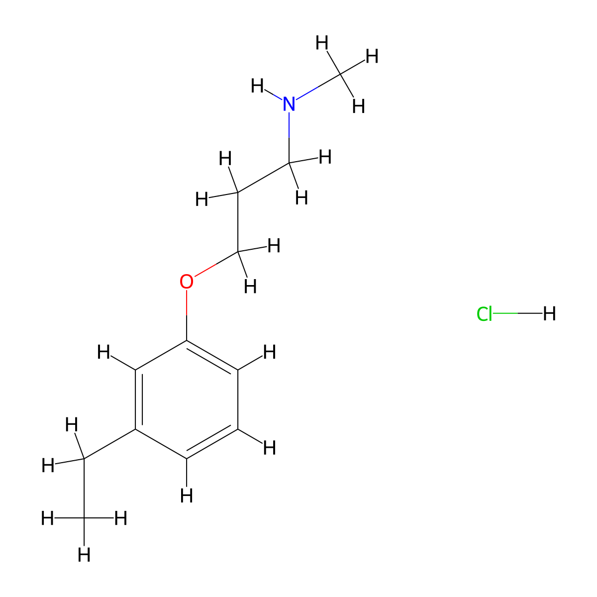 [3-(3-Ethylphenoxy)propyl]methylamine hydrochloride molecular structure, CAS 1609402-79-0