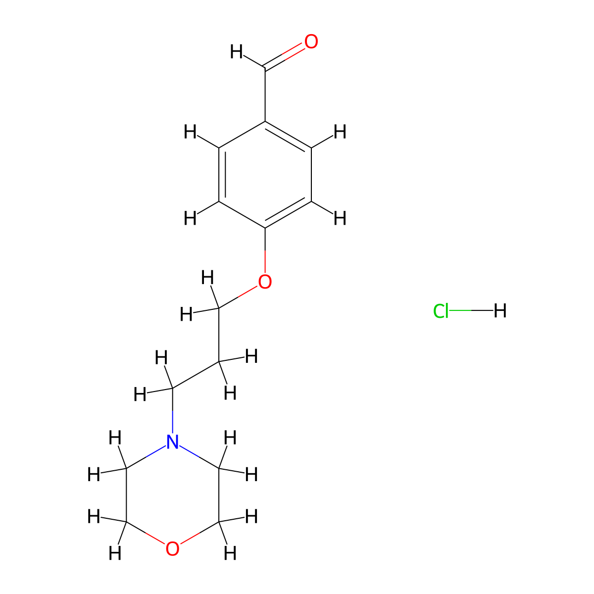 4-[3-(4-Morpholinyl)propoxy]benzaldehyde hydrochloride molecular structure, CAS 1609402-83-6