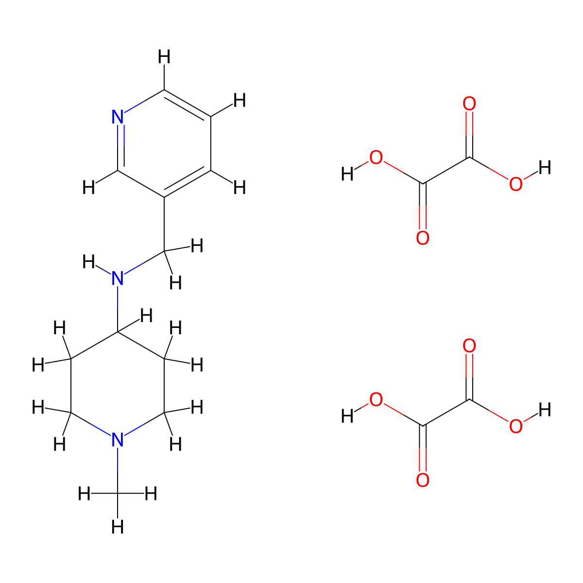 1-Methyl-N-(pyridin-3-ylmethyl)piperidin-4-amine dioxalate molecular structure, CAS 1609402-87-0