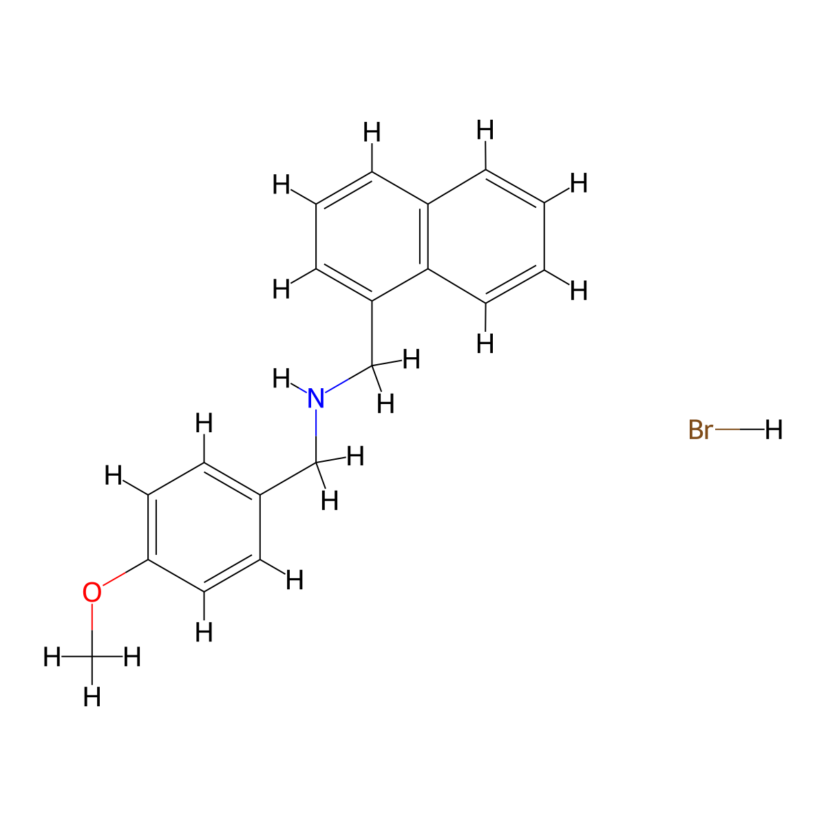 N-(4-Methoxybenzyl)-1-(naphthalen-1-yl)methanamine hydrobromide molecular structure, CAS 1609402-90-5