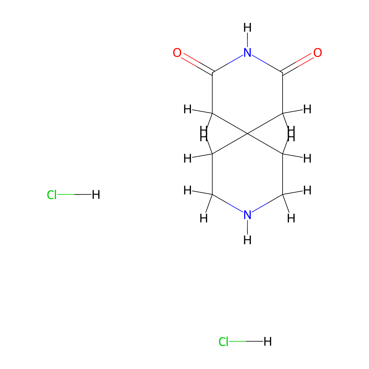 3,9-Diazaspiro[5.5]undecane-2,4-dione dihydrochloride molecular structure, CAS 1609402-96-1