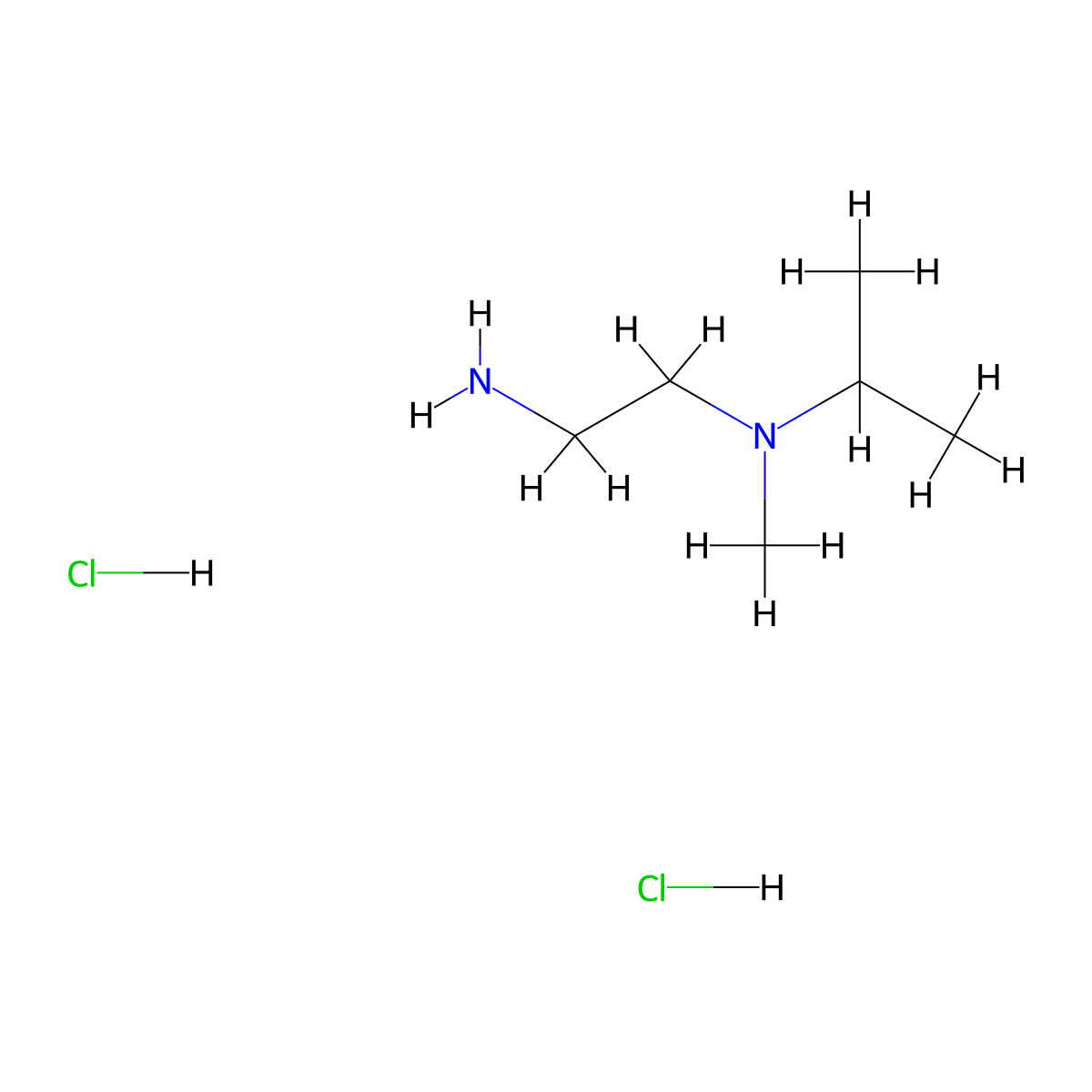 N-Isopropyl-N-methyl-1,2-ethanediamine dihydrochloride molecular structure, CAS 1609403-04-4