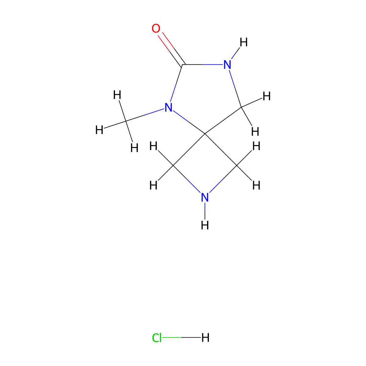 5-Methyl-2,5,7-triazaspiro(3.4)octan-6-one hydrochloride molecular structure, CAS 1609403-10-2