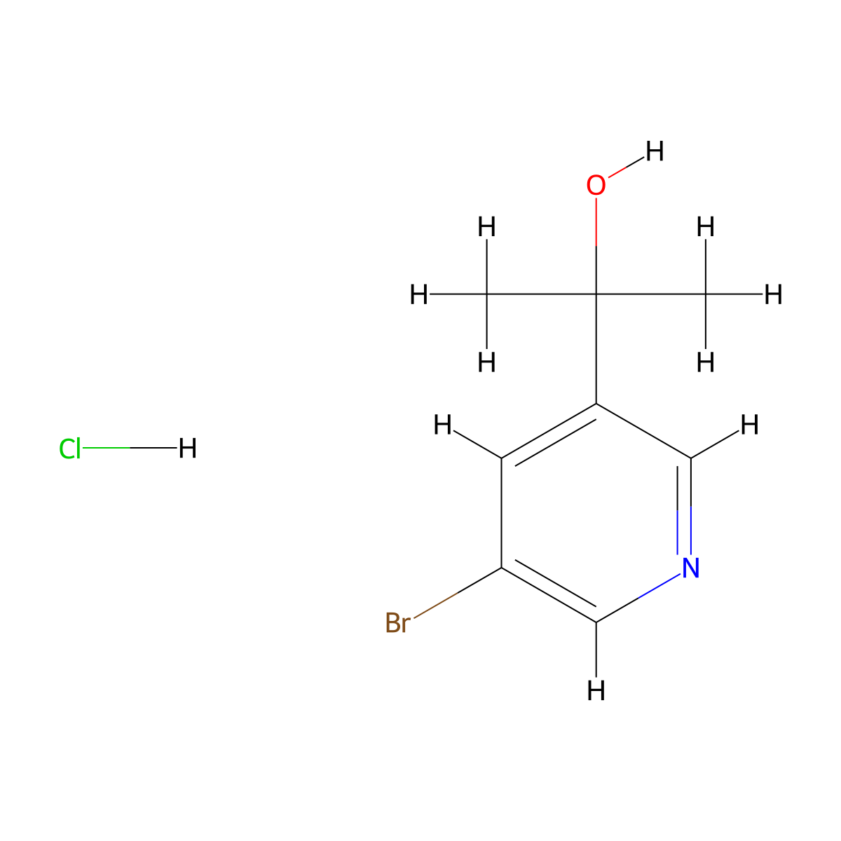 2-(5-Bromo-3-pyridyl)-2-propanol Hydrochloride molecular structure, CAS 1609403-17-9