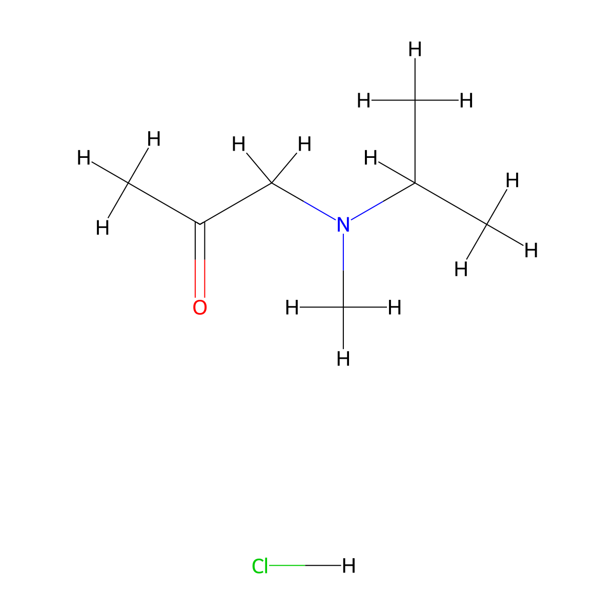 1-[Isopropyl(methyl)amino]acetone hydrochloride molecular structure, CAS 1609403-20-4