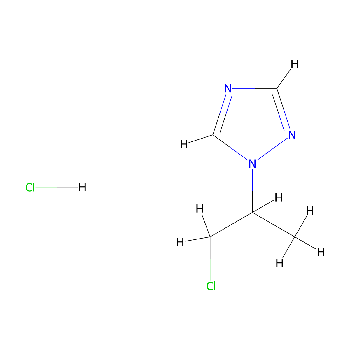 1-(2-Chloro-1-methylethyl)-1H-1,2,4-triazole hydrochloride molecular structure, CAS 1609403-28-2