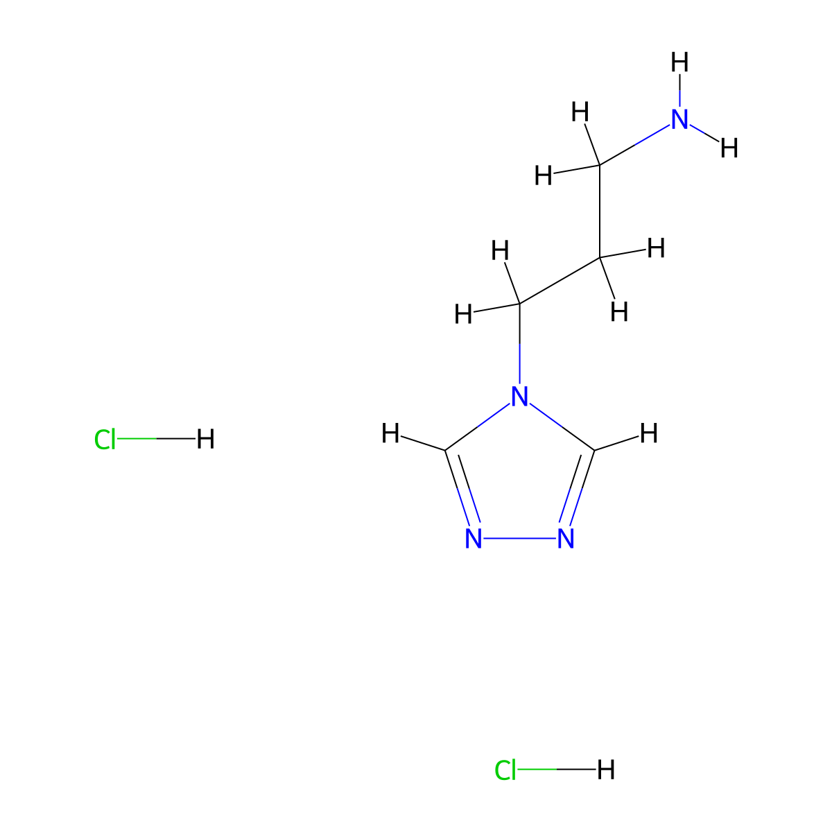 3-(4H-1,2,4-triazol-4-yl)propan-1-amine dihydrochloride molecular structure, CAS 1609403-30-6
