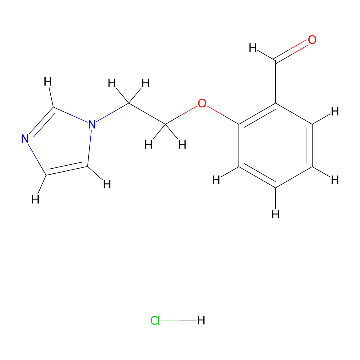 2-(2-(1H-Imidazol-1-yl)ethoxy)benzaldehyde hydrochloride molecular structure, CAS 1609403-43-1