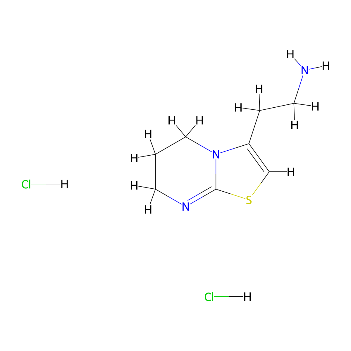 [2-(6,7-Dihydro-5H-[1,3]thiazolo[3,2-a]pyrimidin-3-yl)ethyl]amine dihydrochloride molecular structure, CAS 1609403-51-1