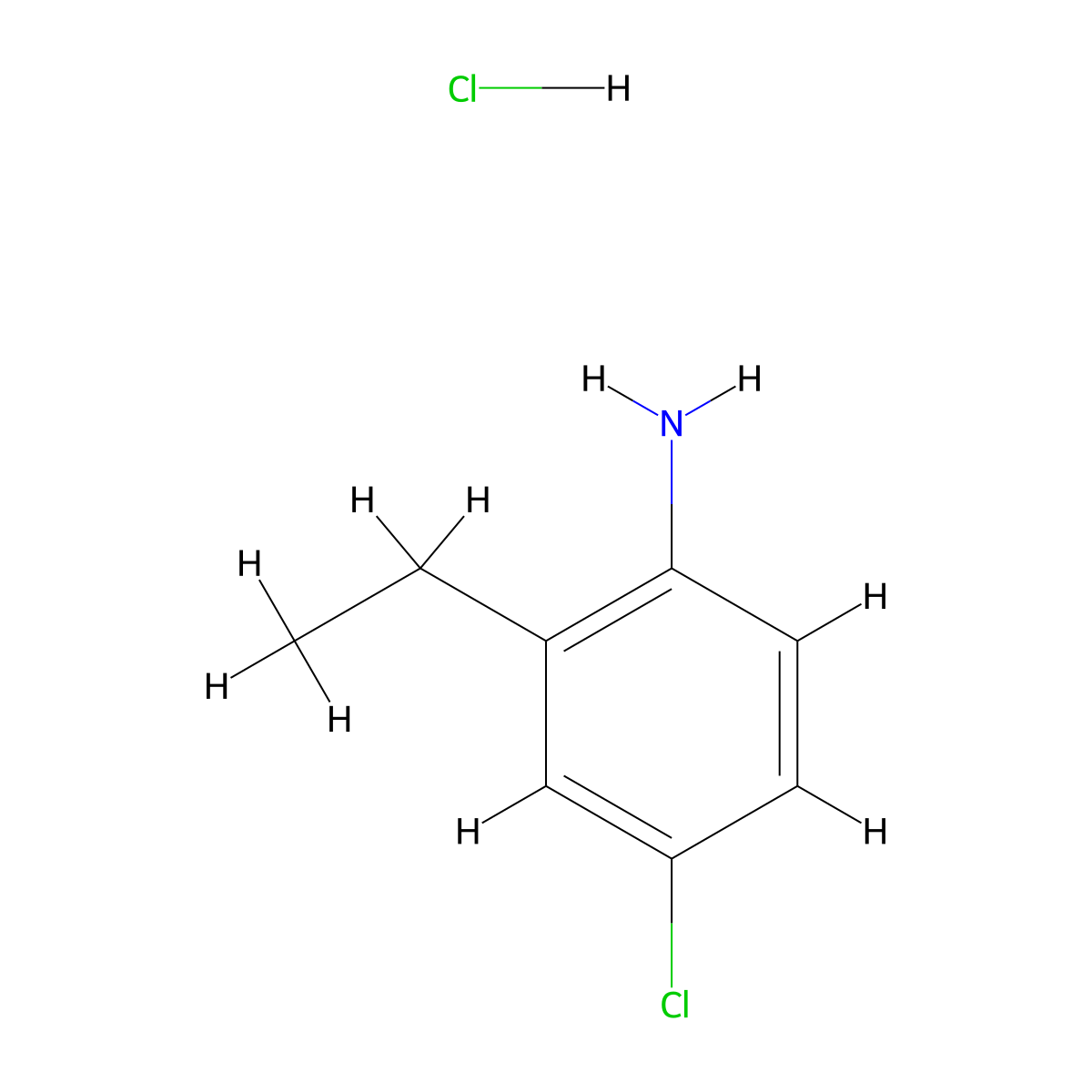(4-Chloro-2-ethylphenyl)amine hydrochloride molecular structure, CAS 1609403-52-2
