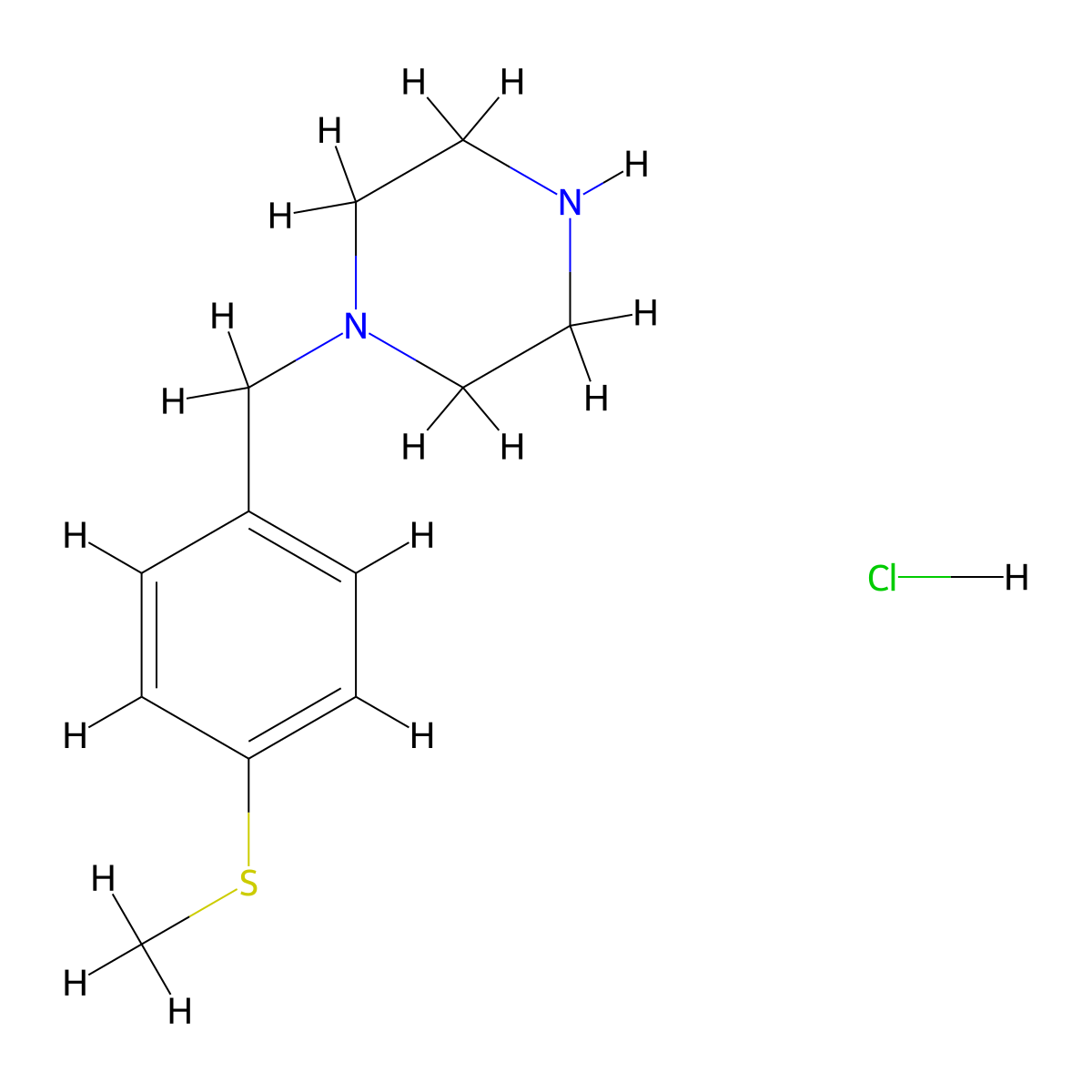 1-[4-(Methylthio)benzyl]piperazine hydrochloride molecular structure, CAS 1609403-77-1