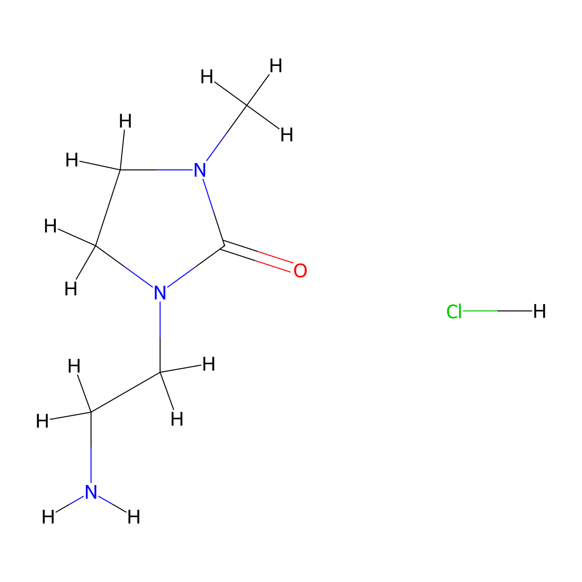 1-(2-Aminoethyl)-3-methyl-2-imidazolidinone hydrochloride molecular structure, CAS 1609403-83-9