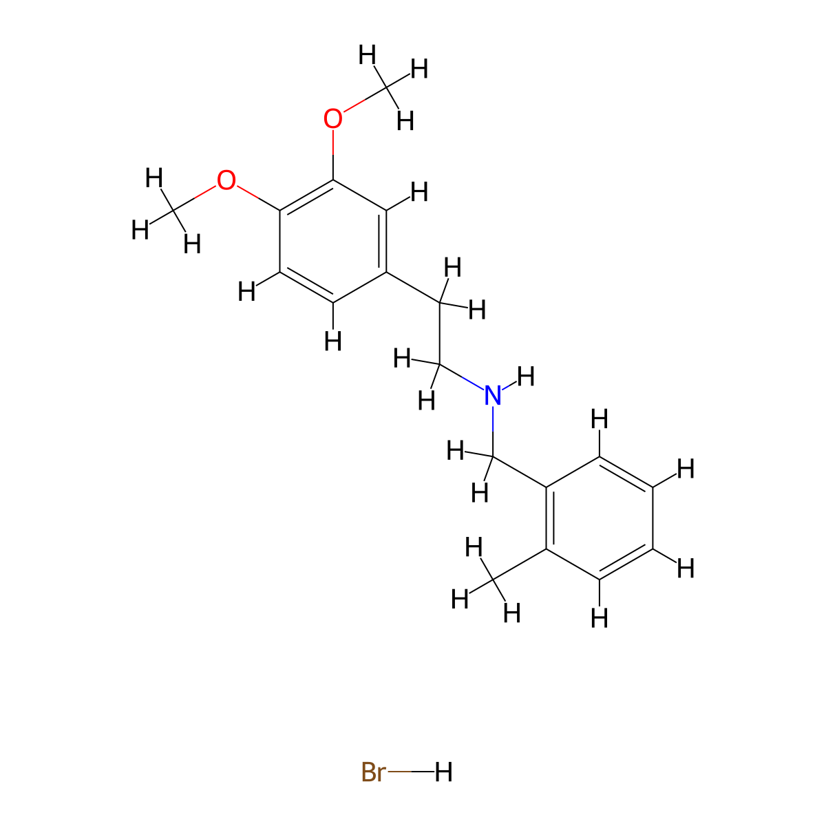 [2-(3,4-Dimethoxyphenyl)ethyl](2-methylbenzyl)amine hydrobromide molecular structure, CAS 1609403-86-2