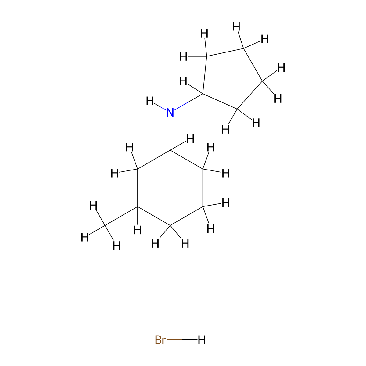 N-Cyclopentyl-3-methylcyclohexanamine hydrobromide molecular structure, CAS 1609403-87-3