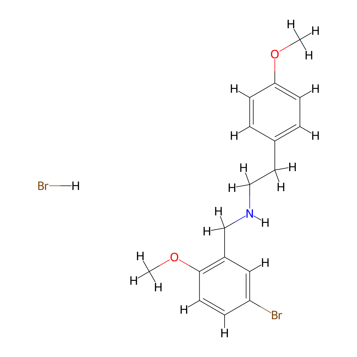 N-(5-bromo-2-methoxybenzyl)-2-(4-methoxyphenyl)ethanamine hydrobromide molecular structure, CAS 1609403-91-9