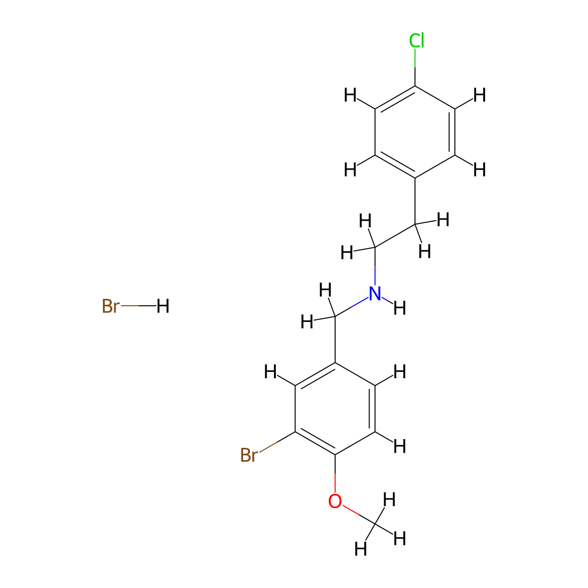N-(3-bromo-4-methoxybenzyl)-2-(4-chlorophenyl)ethanamine hydrobromide molecular structure, CAS 1609403-93-1