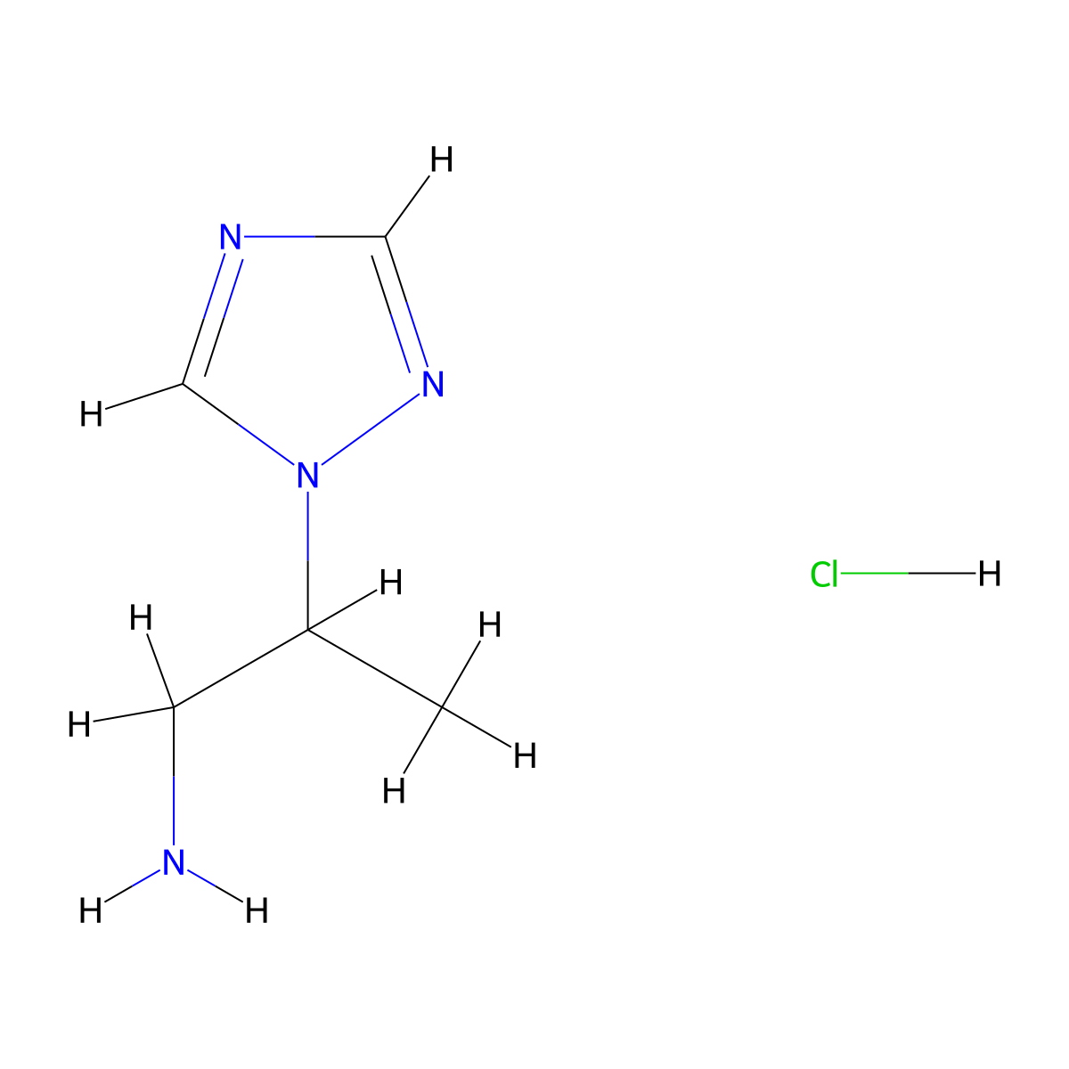 2-(1H-1,2,4-Triazol-1-YL)propan-1-amine hydrochloride molecular structure, CAS 1609404-08-1