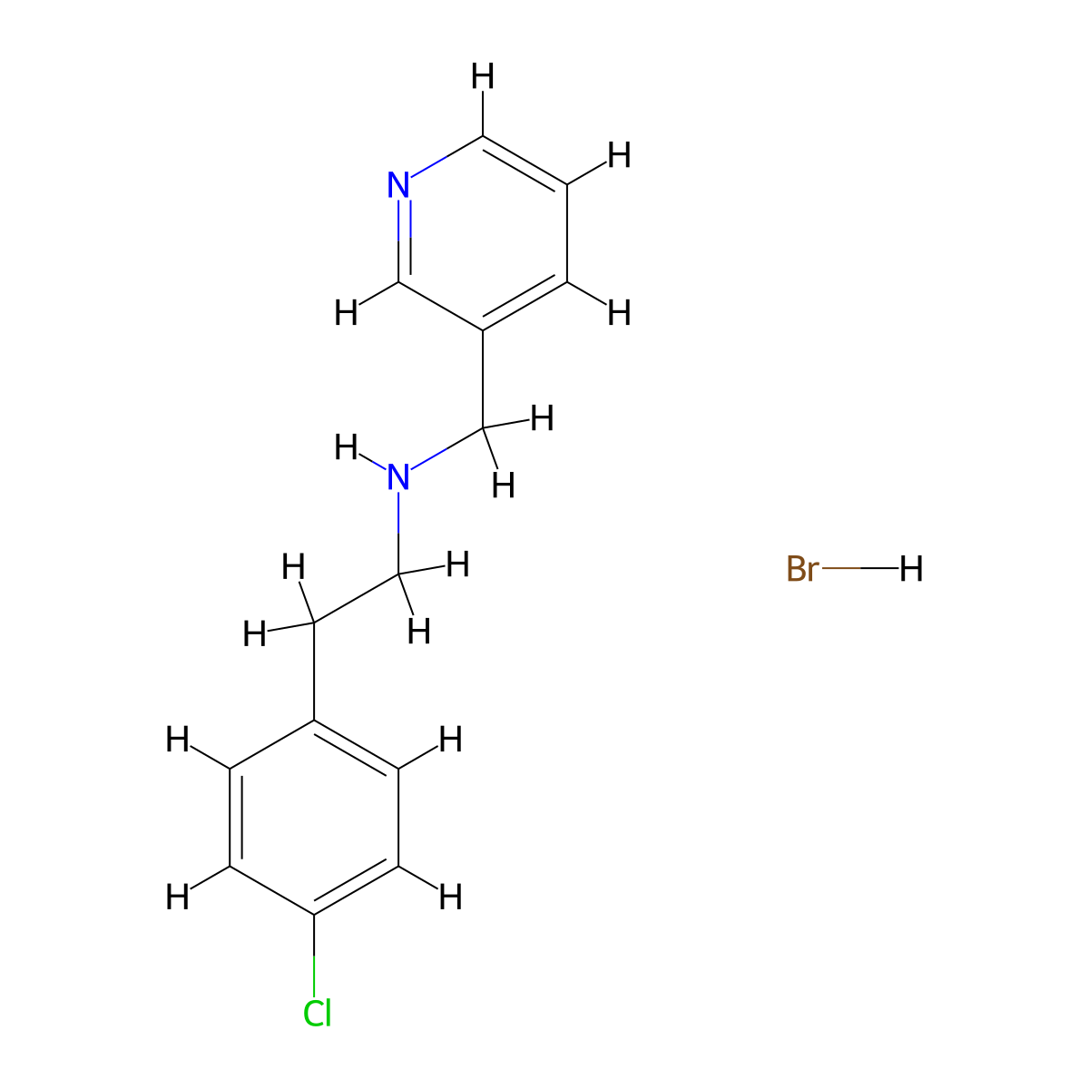 [2-(4-Chlorophenyl)ethyl](3-pyridinylmethyl)amine hydrobromide molecular structure, CAS 1609404-30-9
