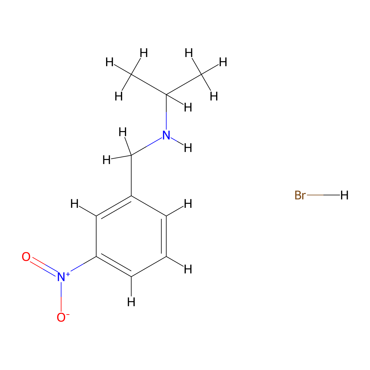 N-(3-nitrobenzyl)-2-propanamine hydrobromide molecular structure, CAS 1609404-32-1
