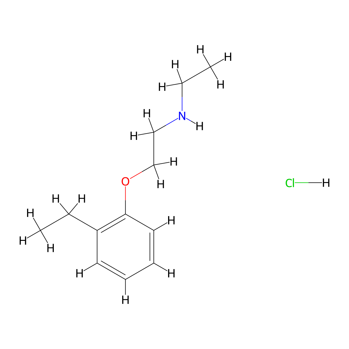 N-Ethyl-2-(2-ethylphenoxy)ethanamine hydrochloride molecular structure, CAS 1609404-36-5