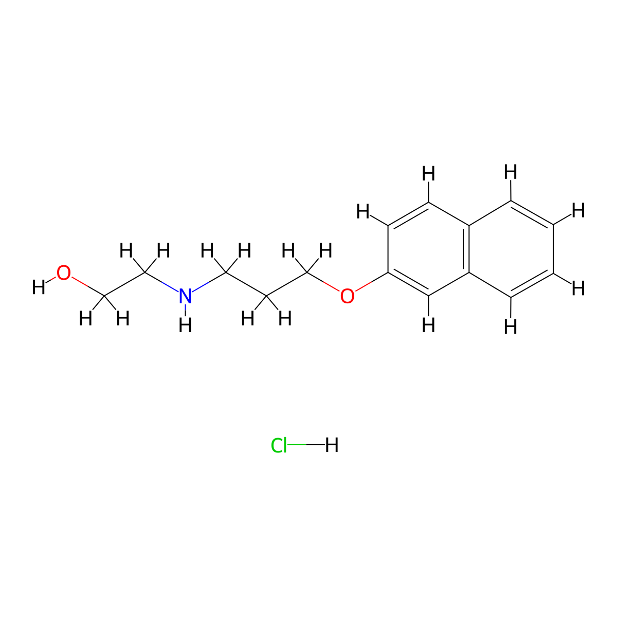 2-{[3-(2-Naphthyloxy)propyl]amino}ethanol hydrochloride molecular structure, CAS 1609406-36-1