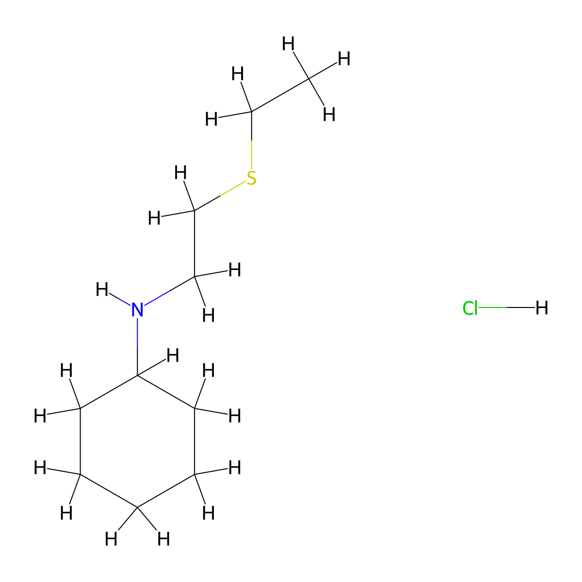 N-[2-(Ethylthio)ethyl]cyclohexanamine hydrochloride molecular structure, CAS 1609406-53-2