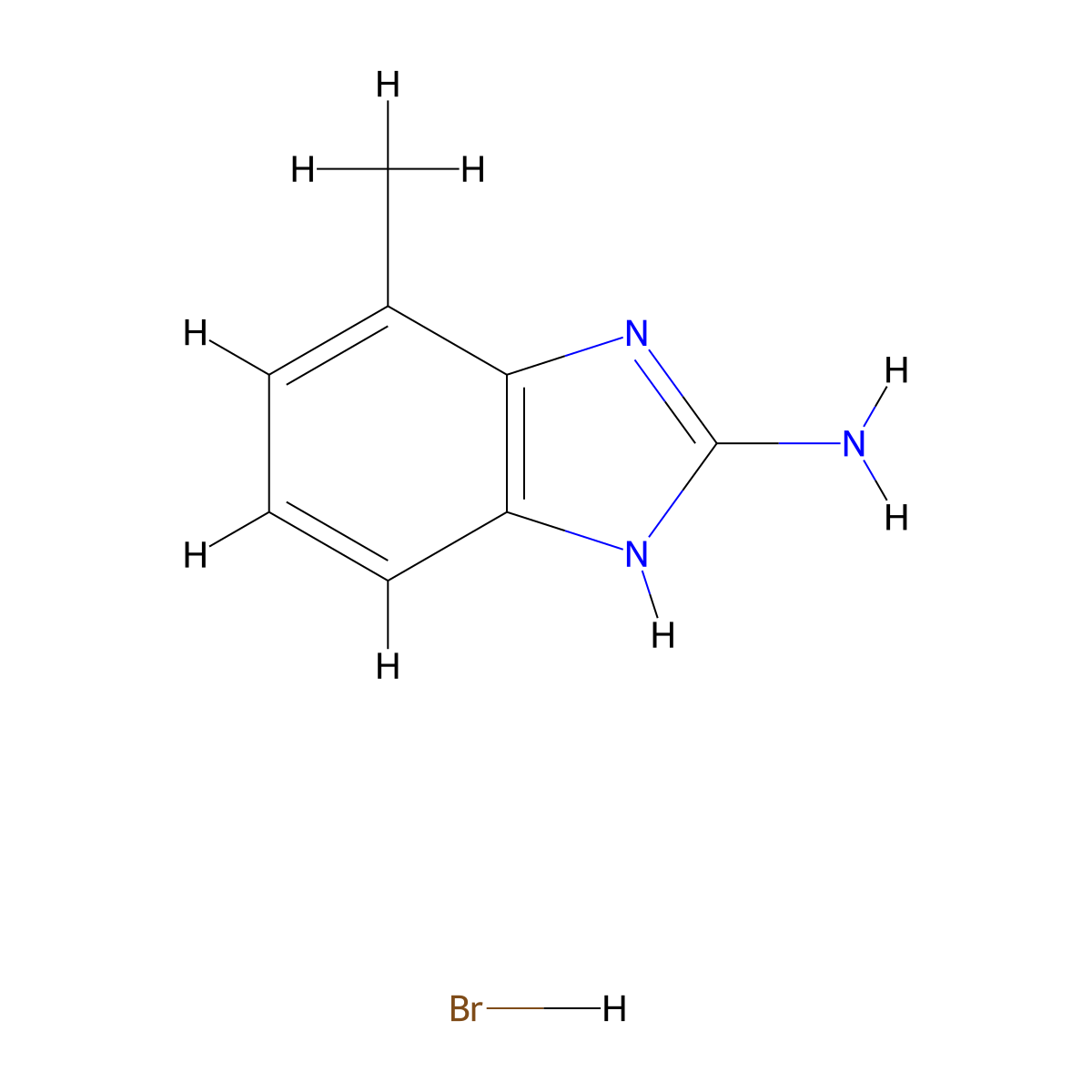 4-Methyl-1H-benzo[d]imidazol-2-amine hydrobromide molecular structure, CAS 1609406-56-5