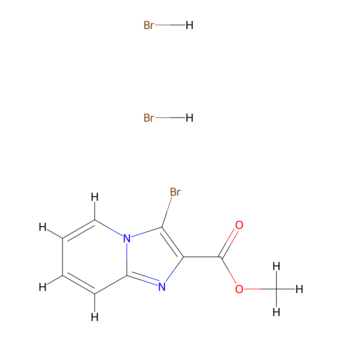 Methyl 3-bromoimidazo[1,2-A]pyridine-2-carboxylate dihydrobromide molecular structure, CAS 1609406-64-5