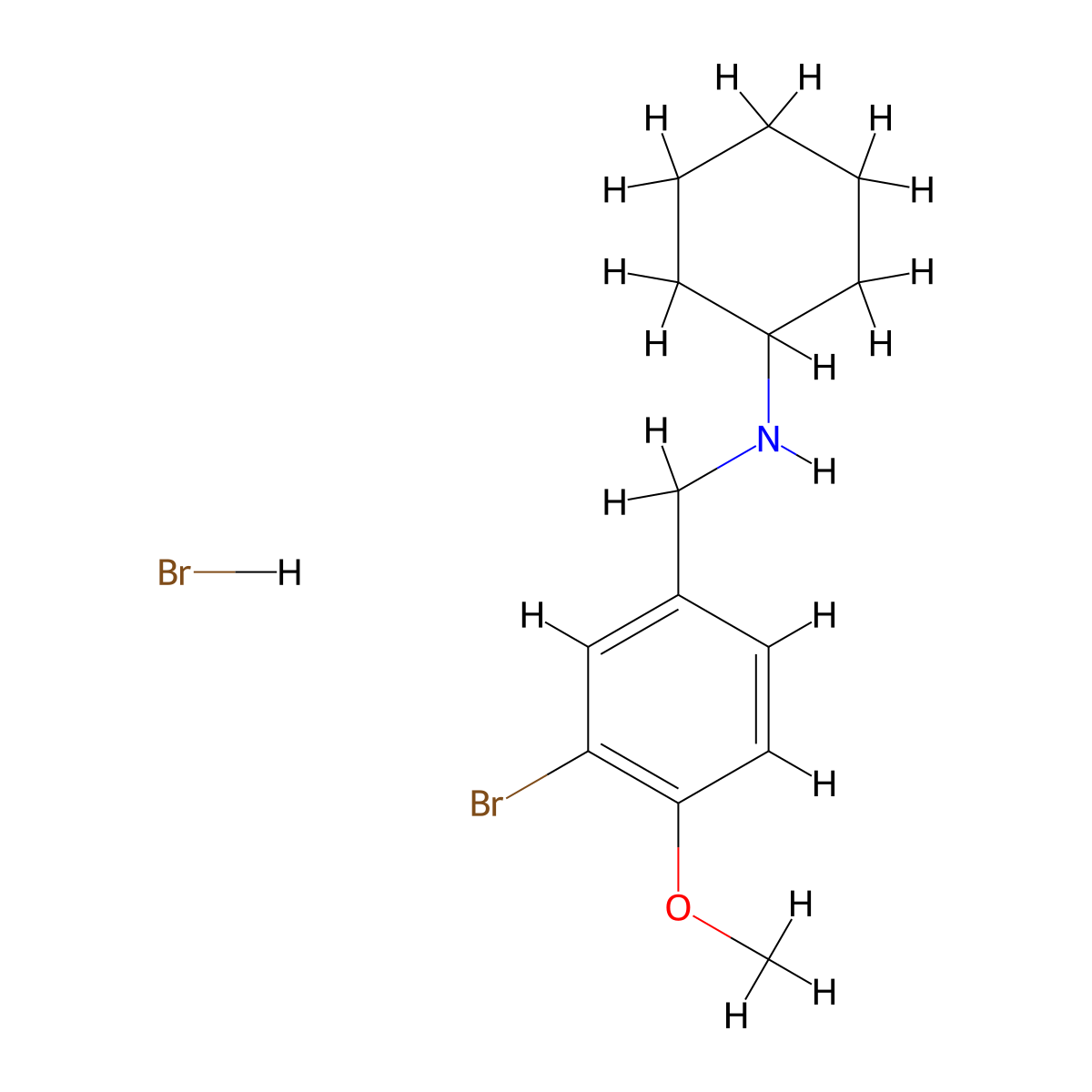 N-(3-bromo-4-methoxybenzyl)cyclohexanamine hydrobromide molecular structure, CAS 1609406-65-6