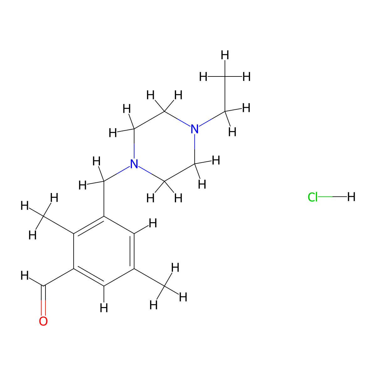 3-[(4-Ethylpiperazin-1-YL)methyl]-2,5-dimethylbenzaldehyde hydrochloride molecular structure, CAS 1609406-67-8