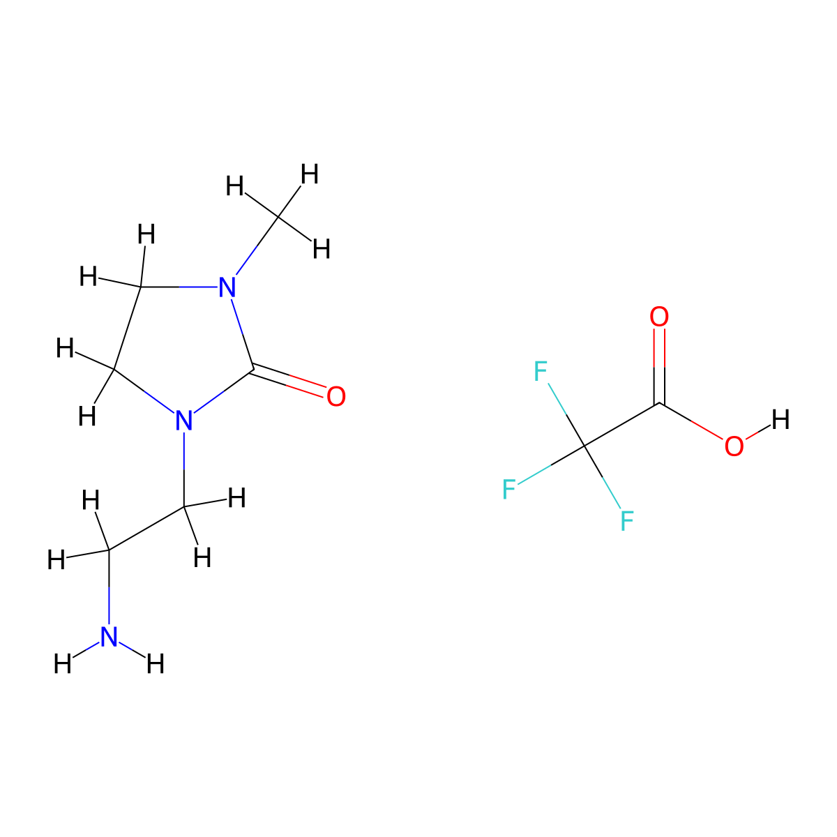1-(2-Aminoethyl)-3-methylimidazolidin-2-one 2,2,2-trifluoroacetate molecular structure, CAS 1609406-71-4