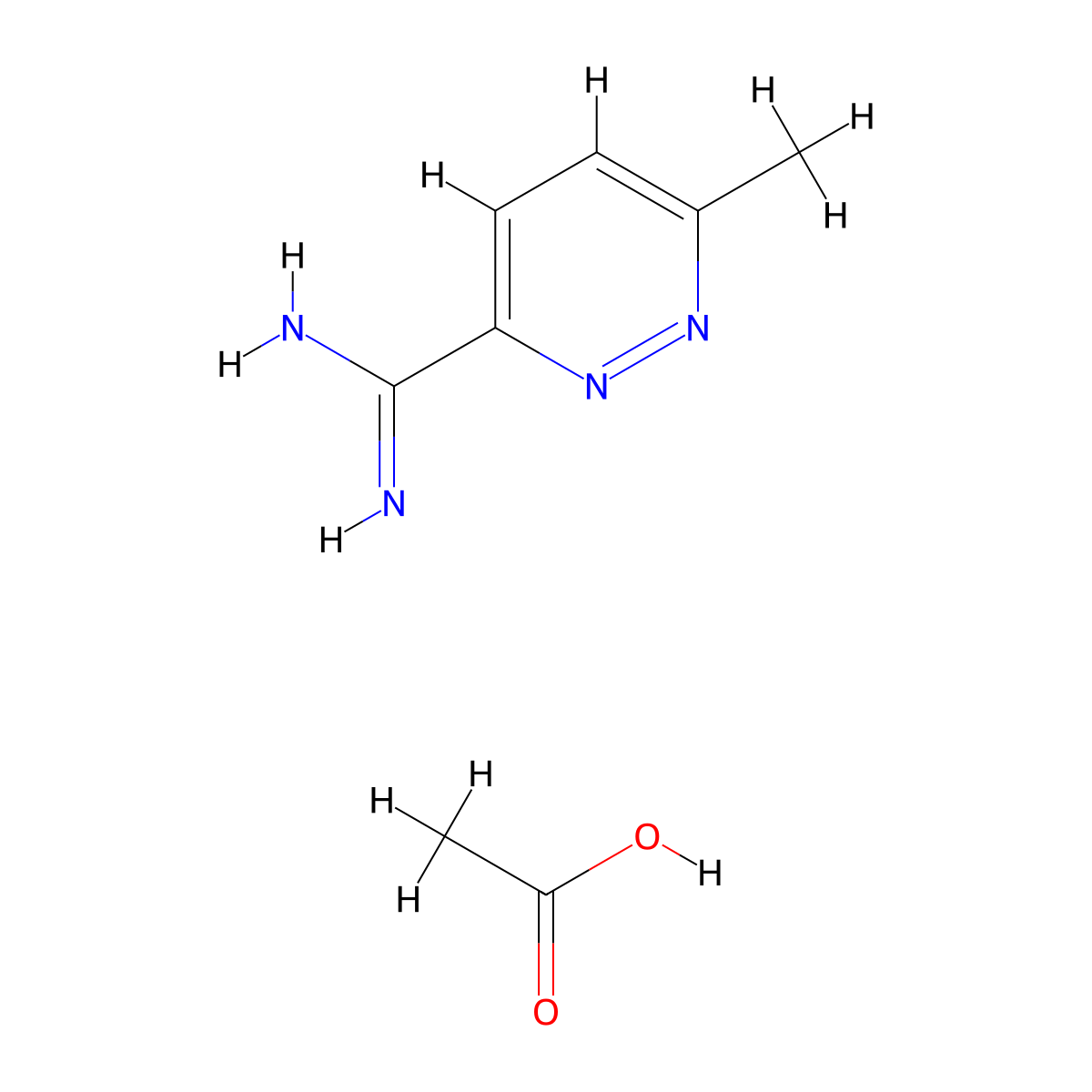 6-Methylpyridazine-3-carboximidamide acetate molecular structure, CAS 1609406-73-6