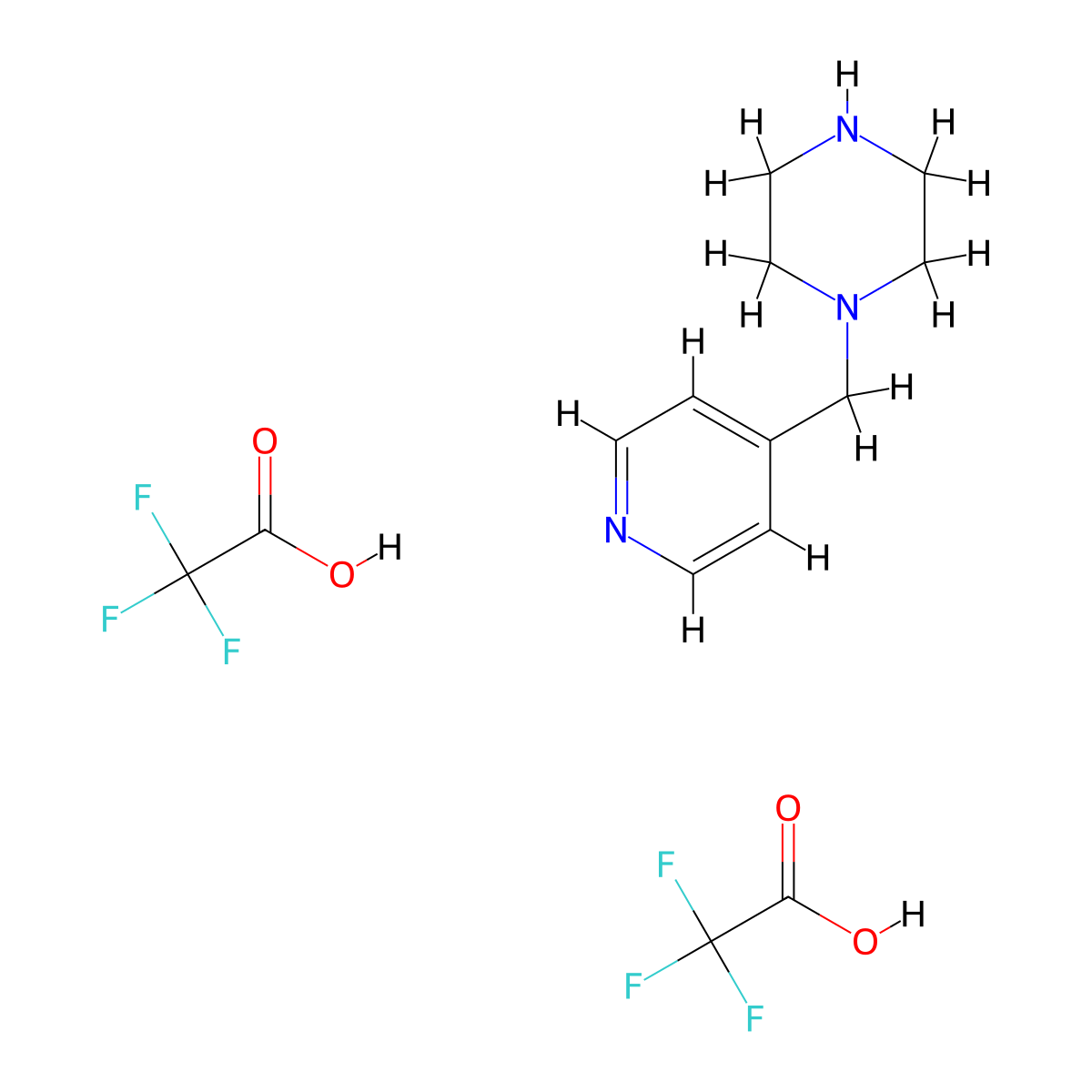 1-(4-Pyridinylmethyl)piperazine bis(trifluoroacetate) molecular structure, CAS 1609406-76-9