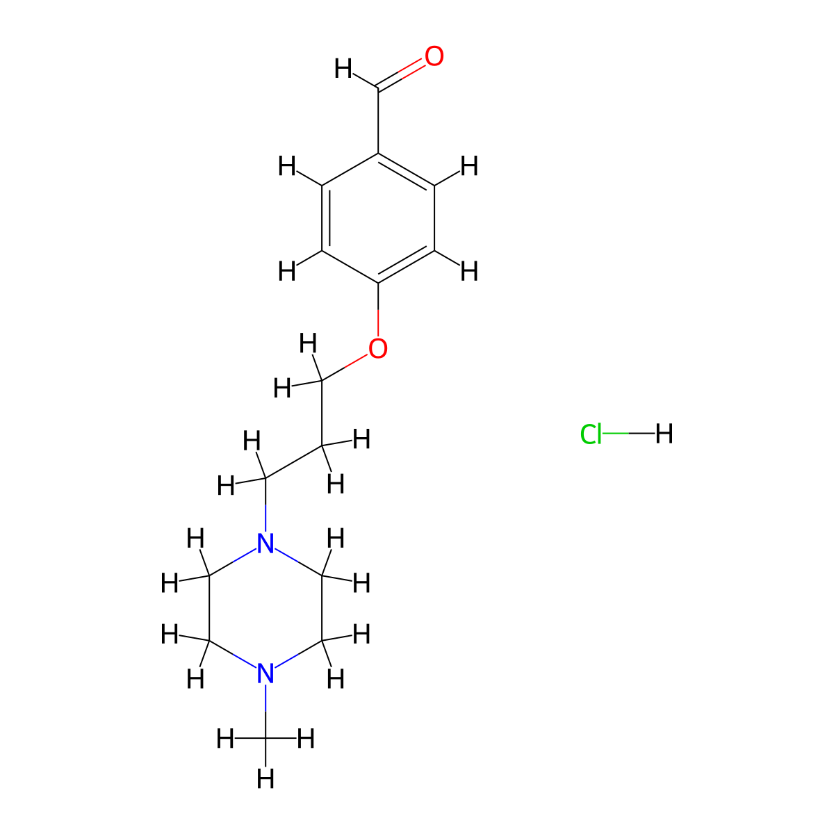 4-[3-(4-Methyl-1-piperazinyl)propoxy]benzaldehyde hydrochloride molecular structure, CAS 1609406-81-6