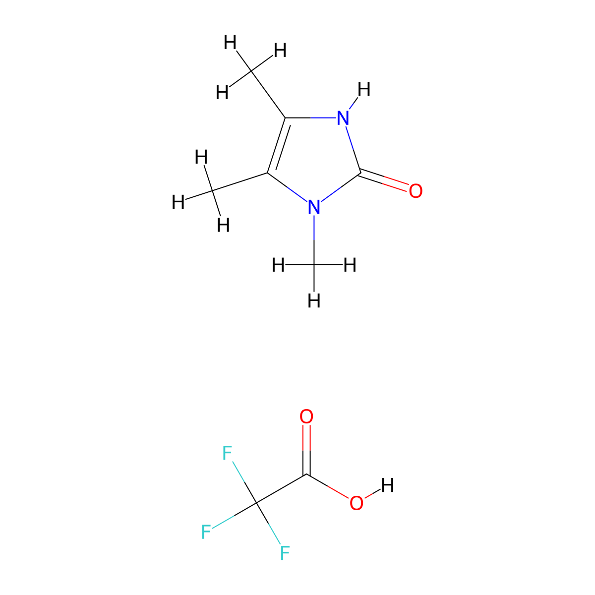1,4,5-Trimethyl-1H-imidazol-2(3H)-one 2,2,2-trifluoroacetate molecular structure, CAS 1609406-87-2