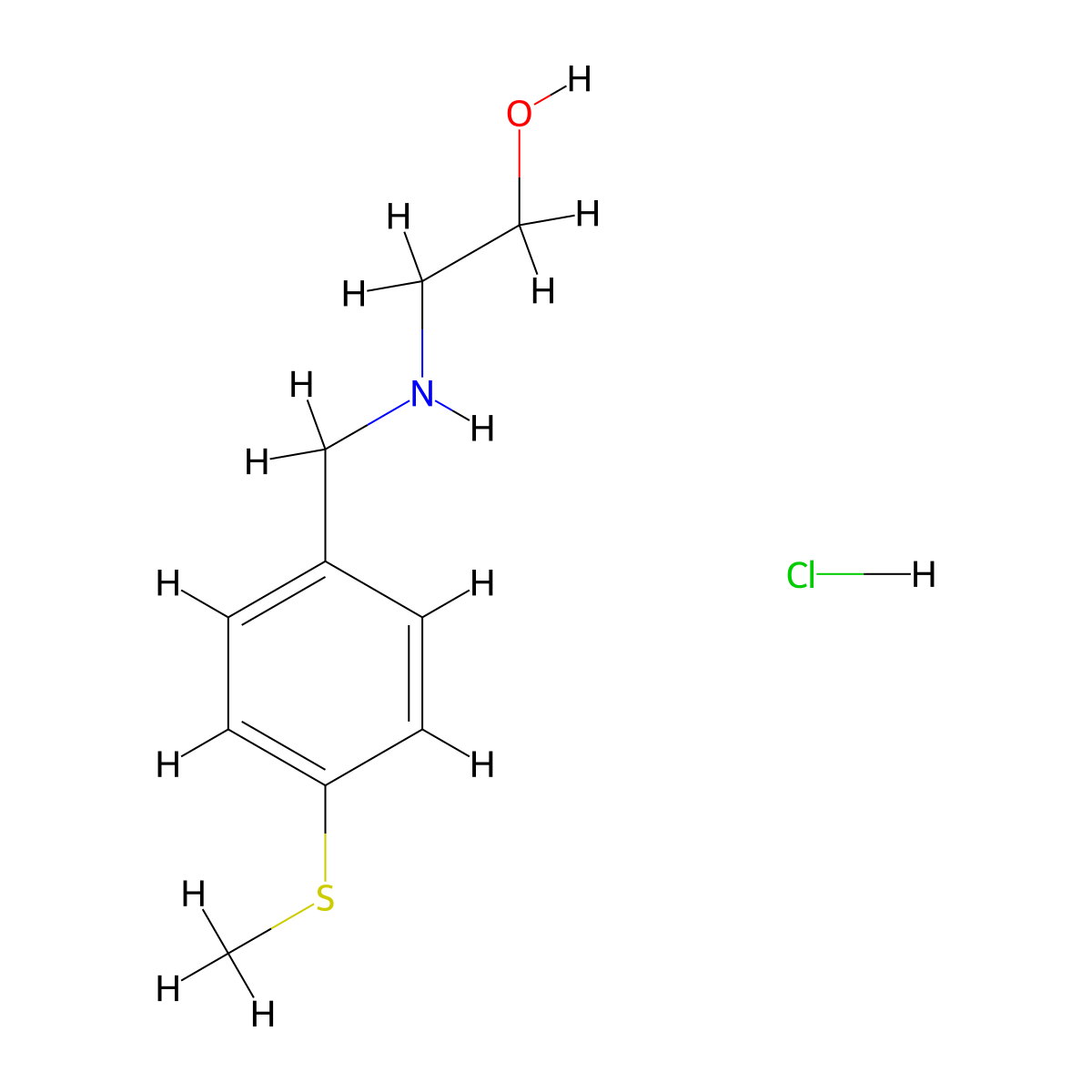 2-{[4-(Methylthio)benzyl]amino}ethanol hydrochloride molecular structure, CAS 1609406-91-8