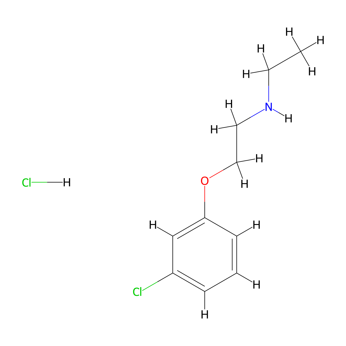 [2-(3-Chlorophenoxy)ethyl]ethylamine hydrochloride molecular structure, CAS 1609407-02-4
